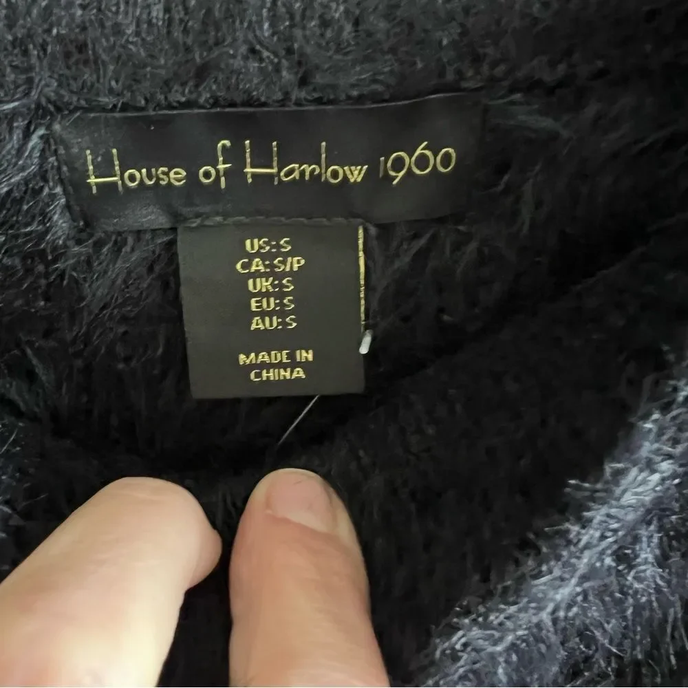 House Of Harlow 1960 Fuzzy Knit Sweater Skirt Set Small